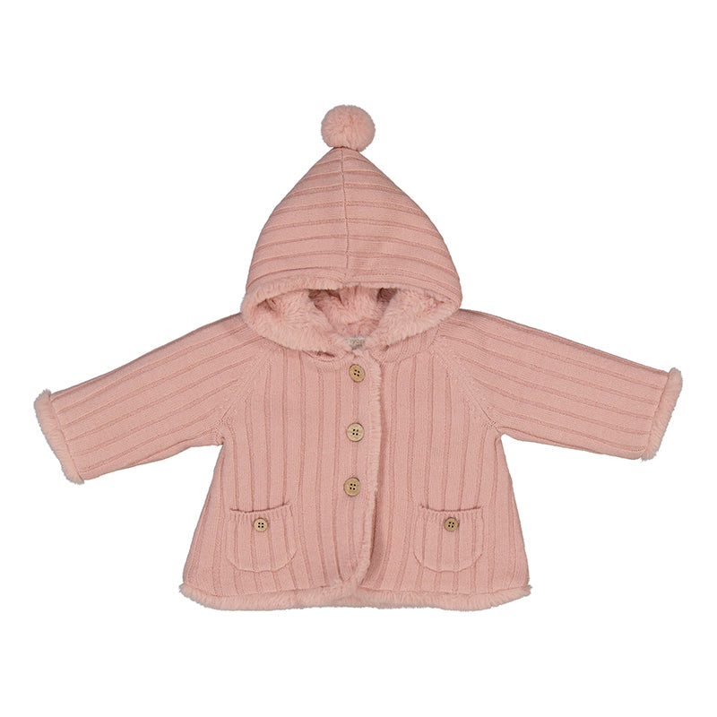 Rose Pom Pom Sweater Coat