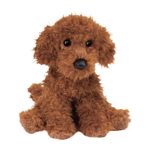 Soft miniature poodle plush with cuddly charm