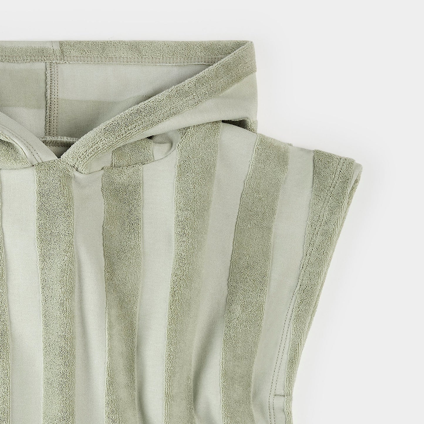 Green Stripe Beach Poncho