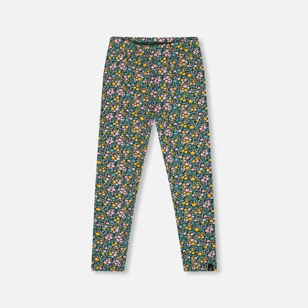 Floral-patterned leggings on a white background