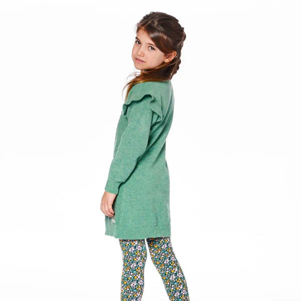 Green Floral Leggings