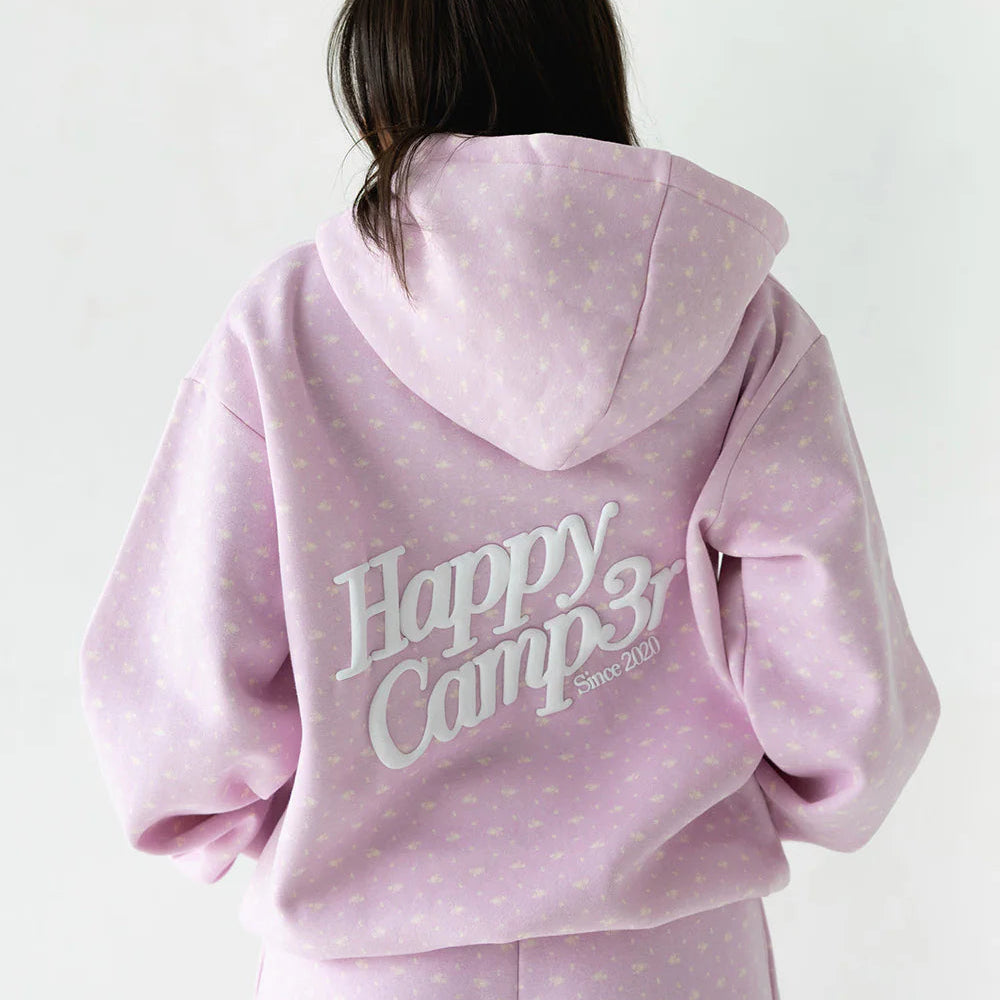 Lavender Bloom Zip Hoodie