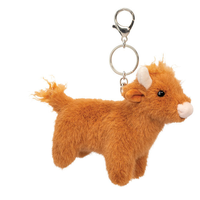 stuffed cow on keychain