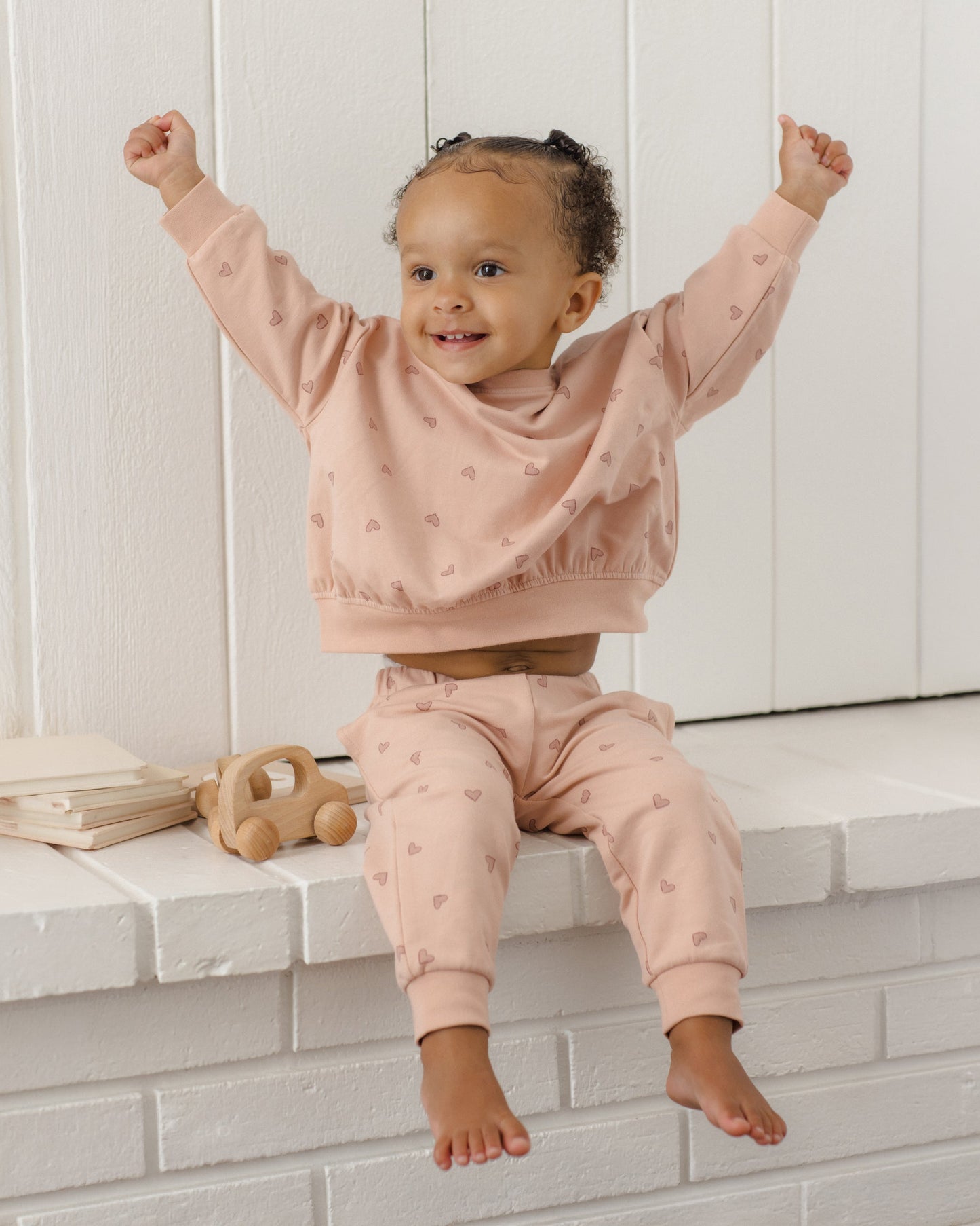 Baby in Hearts Sweatpant, lifestyle photo