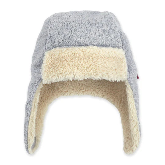 Heather Gray Furry Fleece Trapper Hat