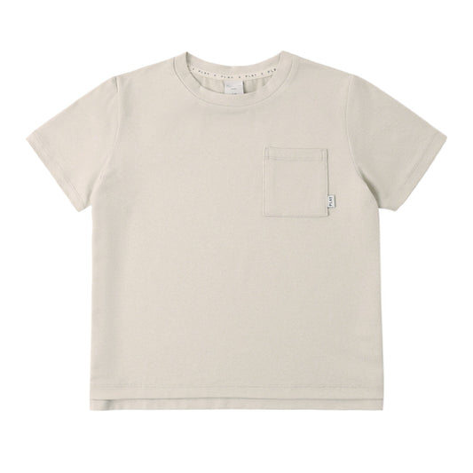 Heathered Pebble t-shirt with a pocket