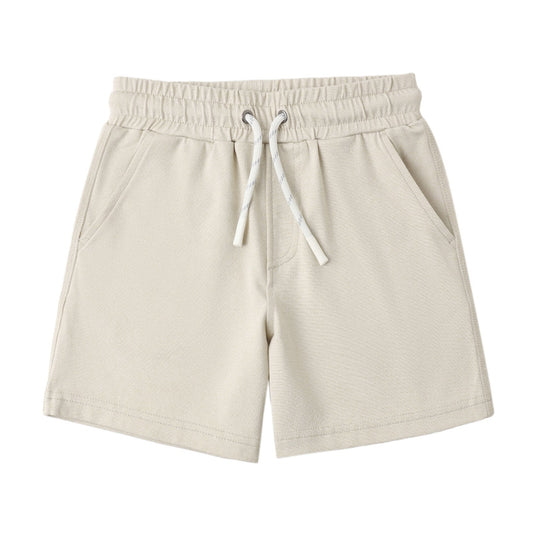 Beige shorts with drawstring
