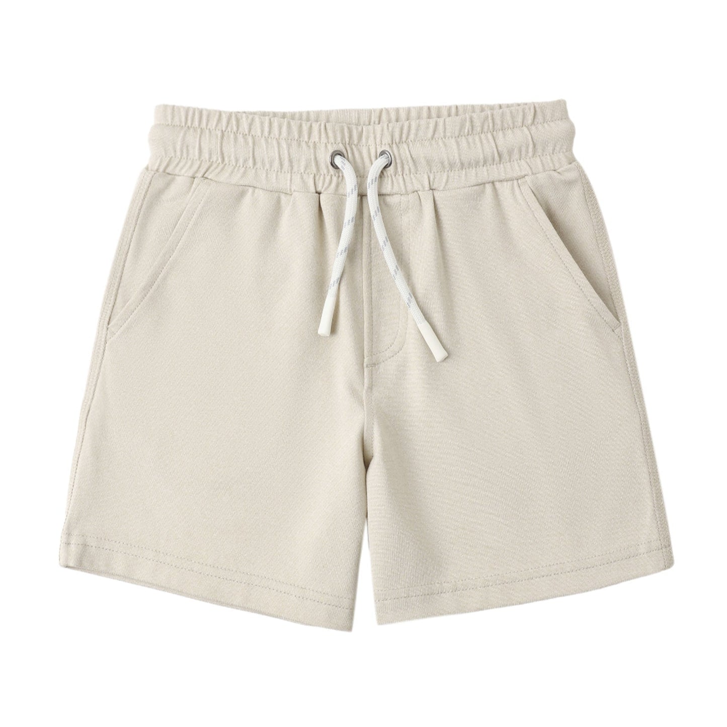Beige shorts with drawstring