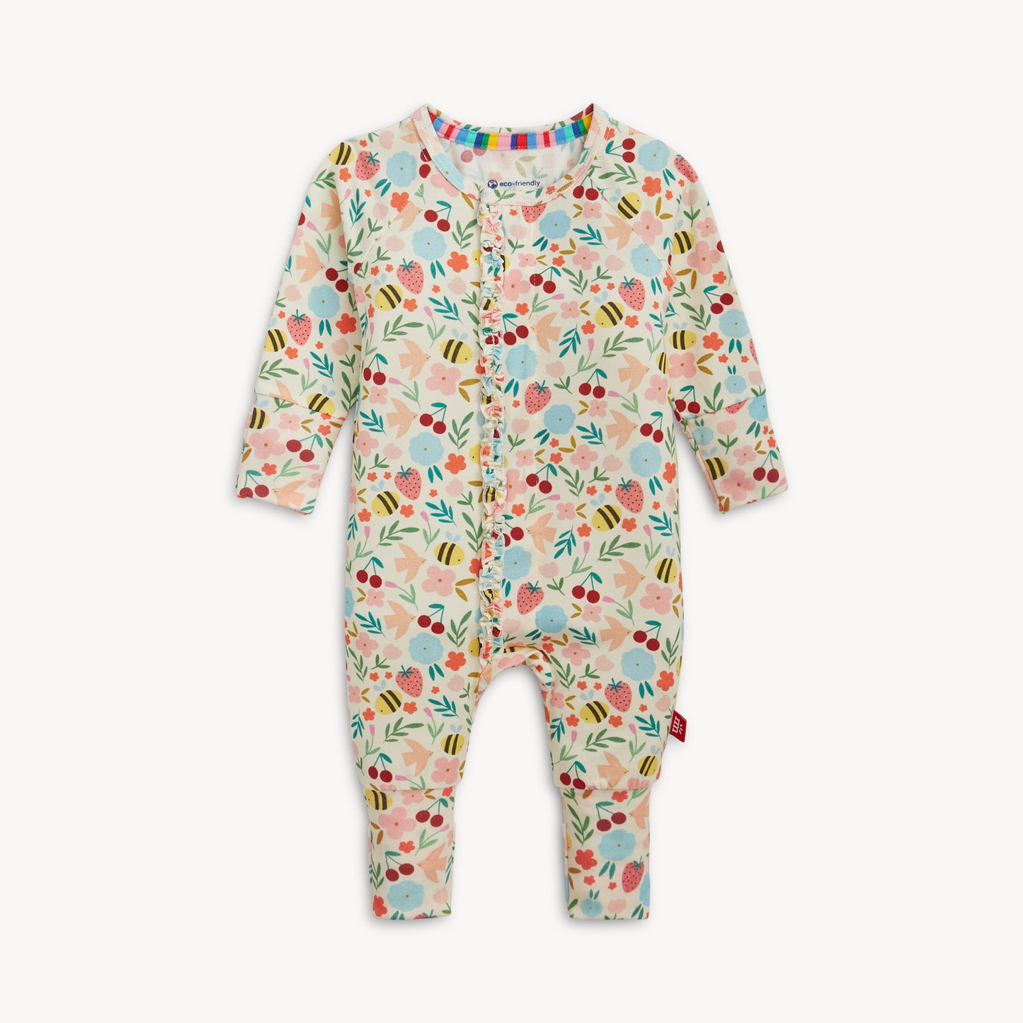 Floral patterned baby romper