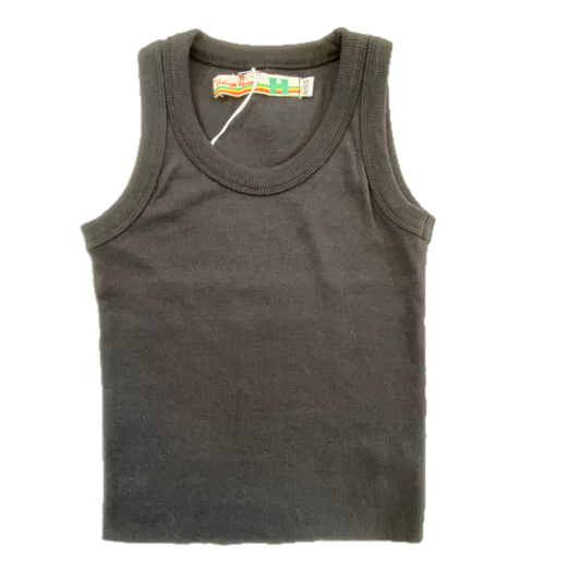 Black Ribbed Tank Top