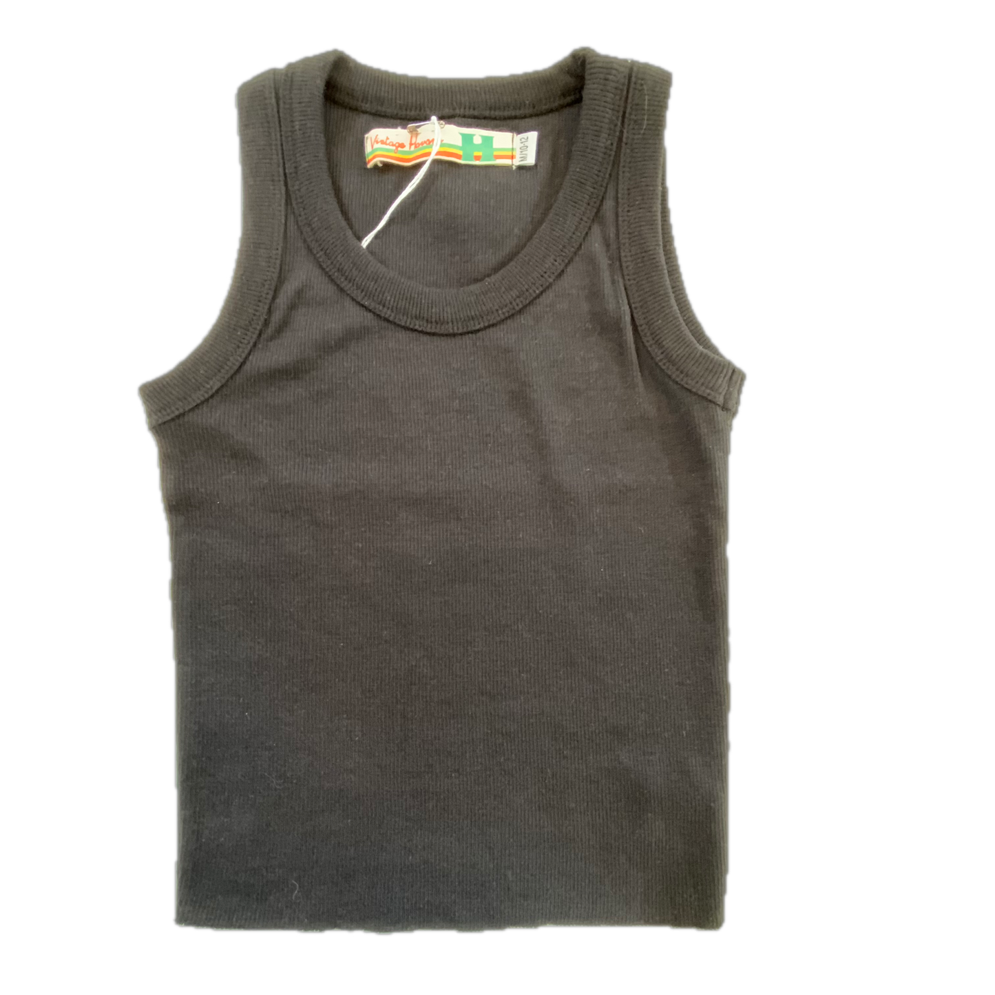 Black Ribbed Tank Top