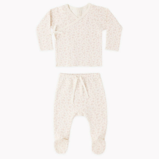 Baby outfit set with long-sleeve top and pants