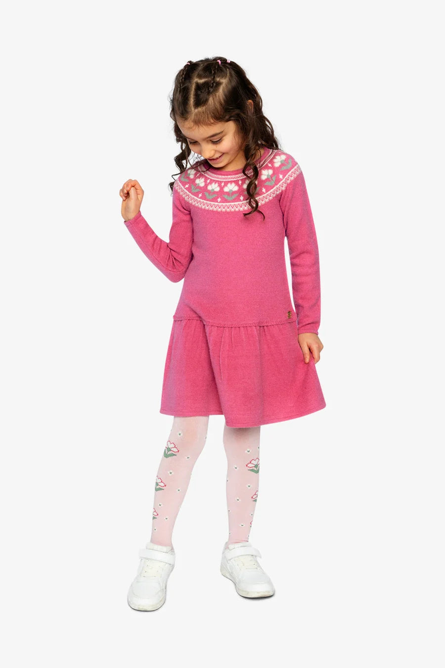 Rose Flower Knit Dress