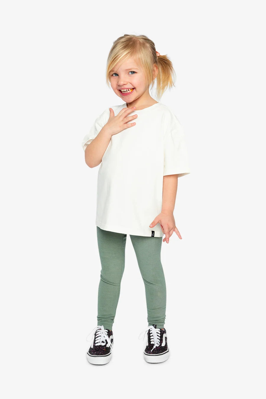 Bronze Green Rib Leggings