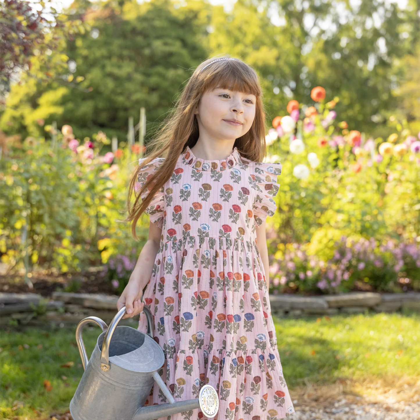 Pink Multi Flower Jennifer Dress