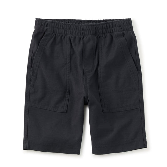 Black shorts on a white background