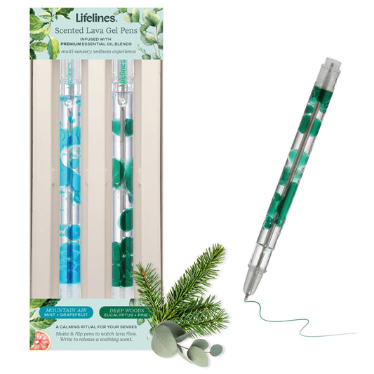 package of two pens on white background