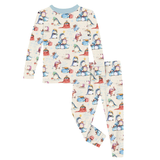 Natural Silly Penguins Pajamas