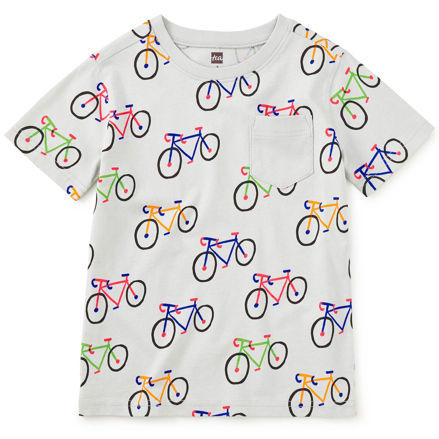 bicycles print on grey t-shirt
