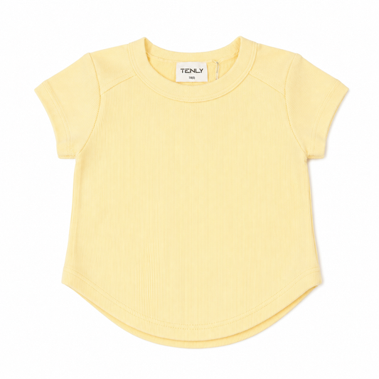 Yellow t-shirt with a white background