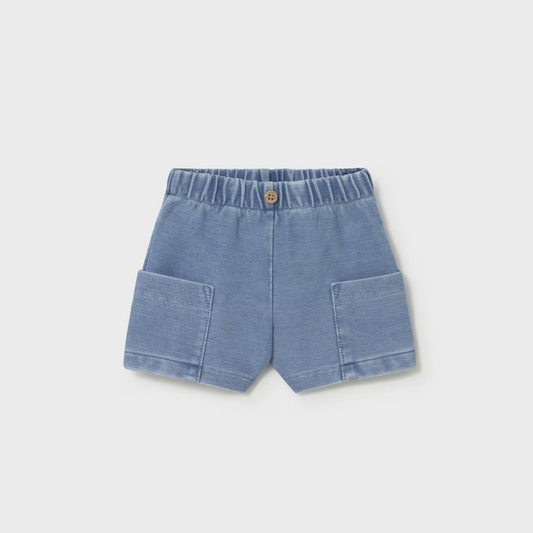 Blue denim shorts