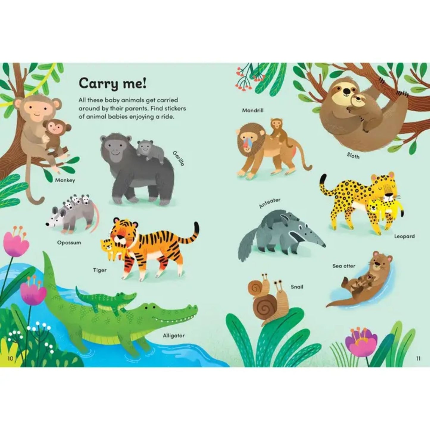 Baby animal sticker book with 150+ stickers