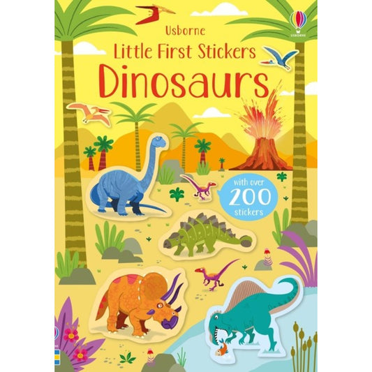 Prehistoric dinosaur sticker book with creative scenes