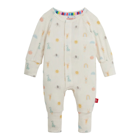 Baby romper with animal prints