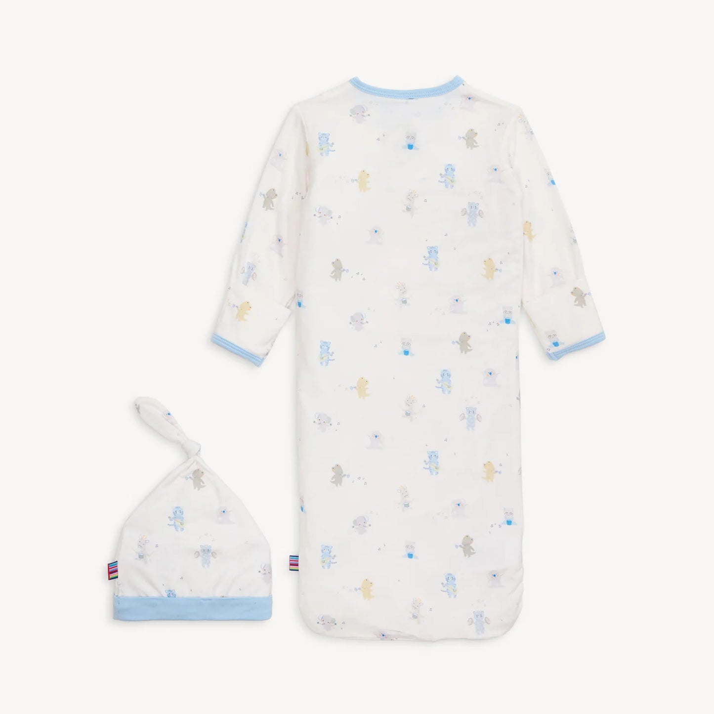 Blue Baby Beats Gown & Hat Set