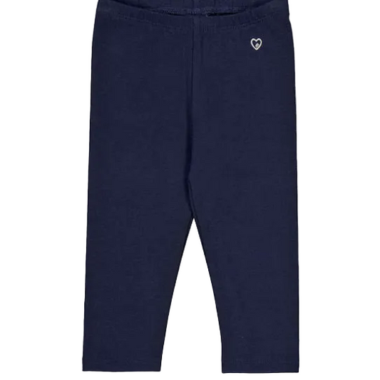 dark blue stretchy leggings for baby girls