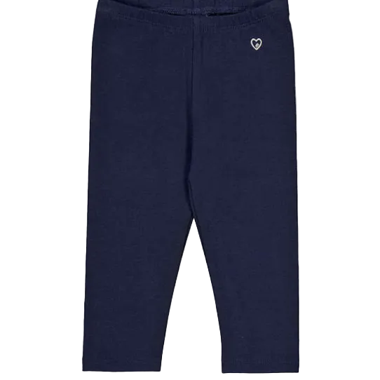 dark blue stretchy leggings for baby girls
