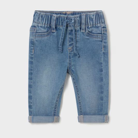 Pair of blue jeans for baby