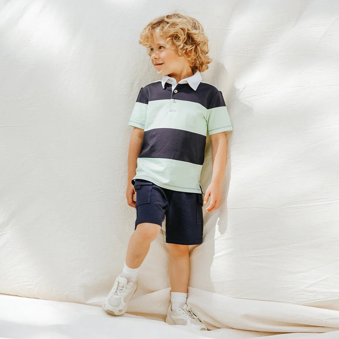 Light Green Stripe Polo