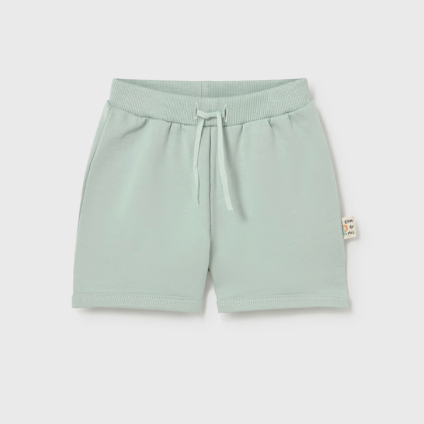 Minr green knit shorts for baby