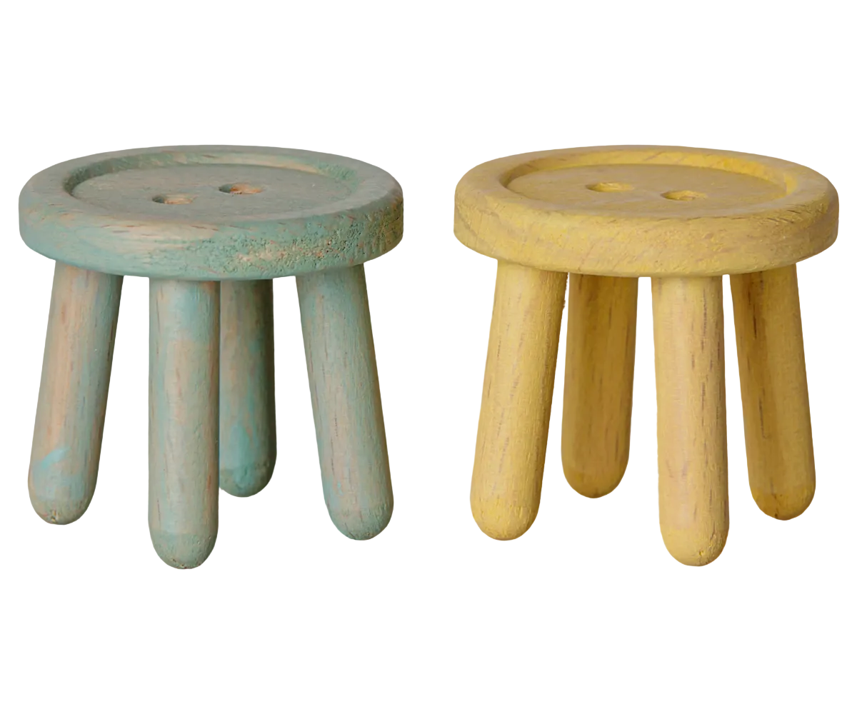 Mint/Yellow Stool Set - Mouse