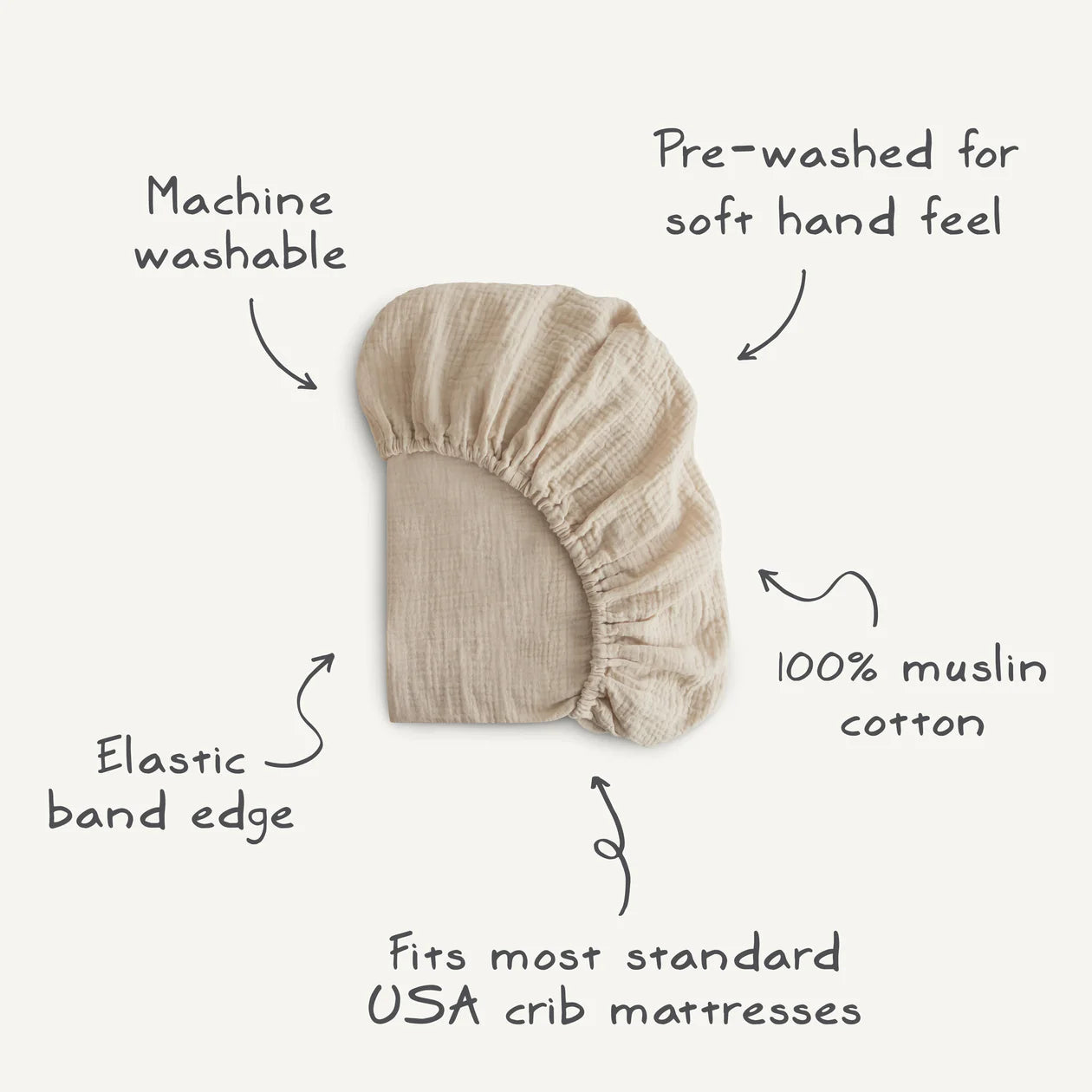 Space Muslin Crib Sheet