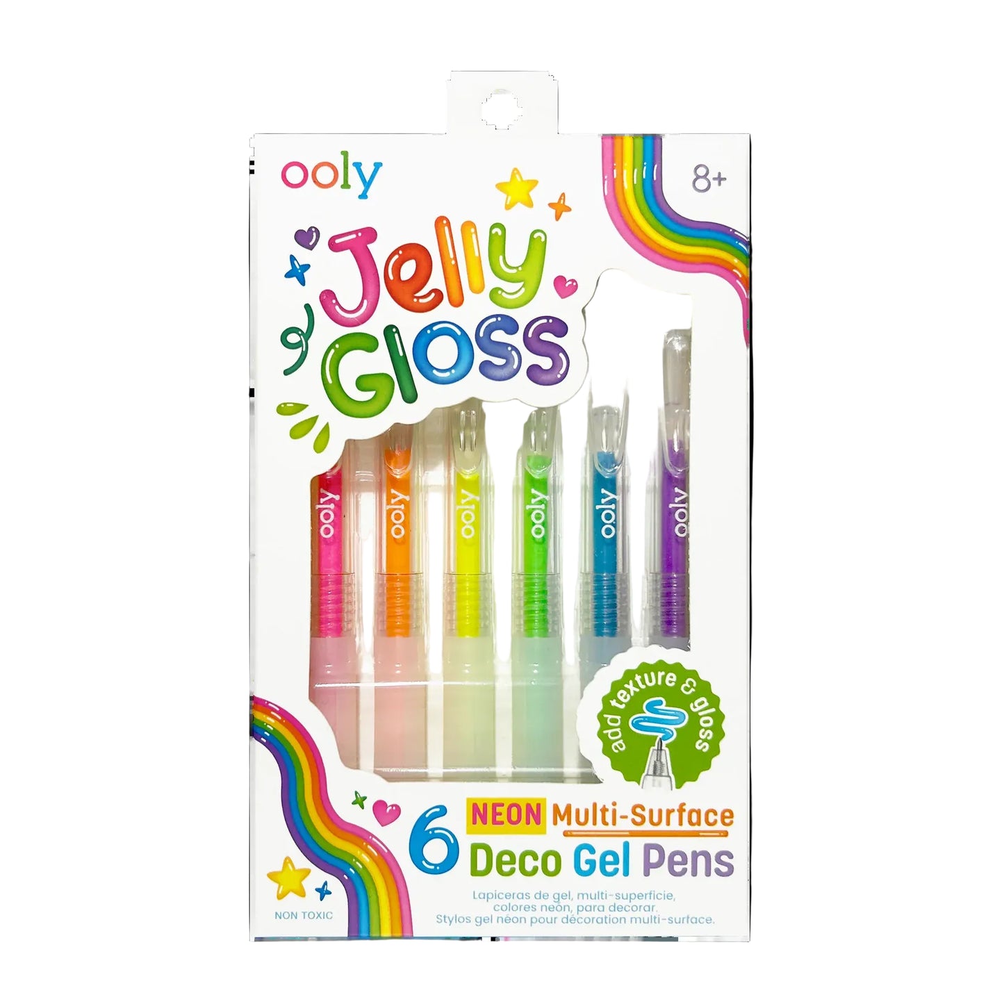 Pack of Ooly Jelly Gloss Deco Gel Pens with colorful packaging