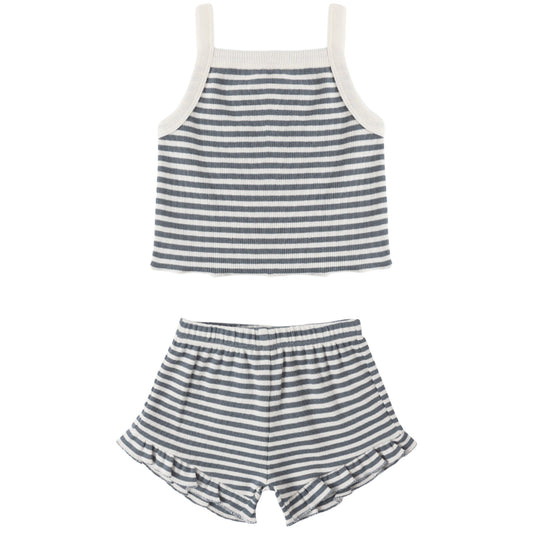 Striped tank top and shorts set