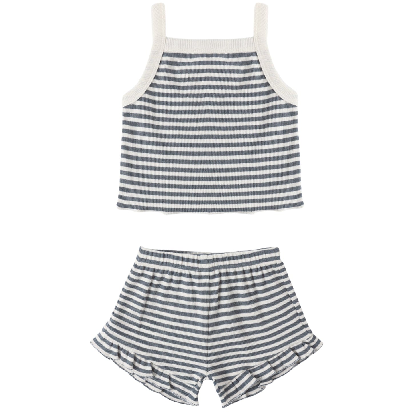 Striped tank top and shorts set