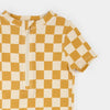 Yellow Checkerboard Swim Romper