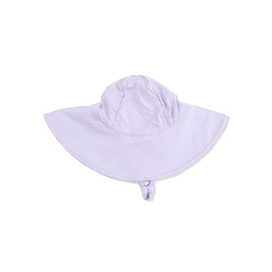 Lavender sun hat with chin strap