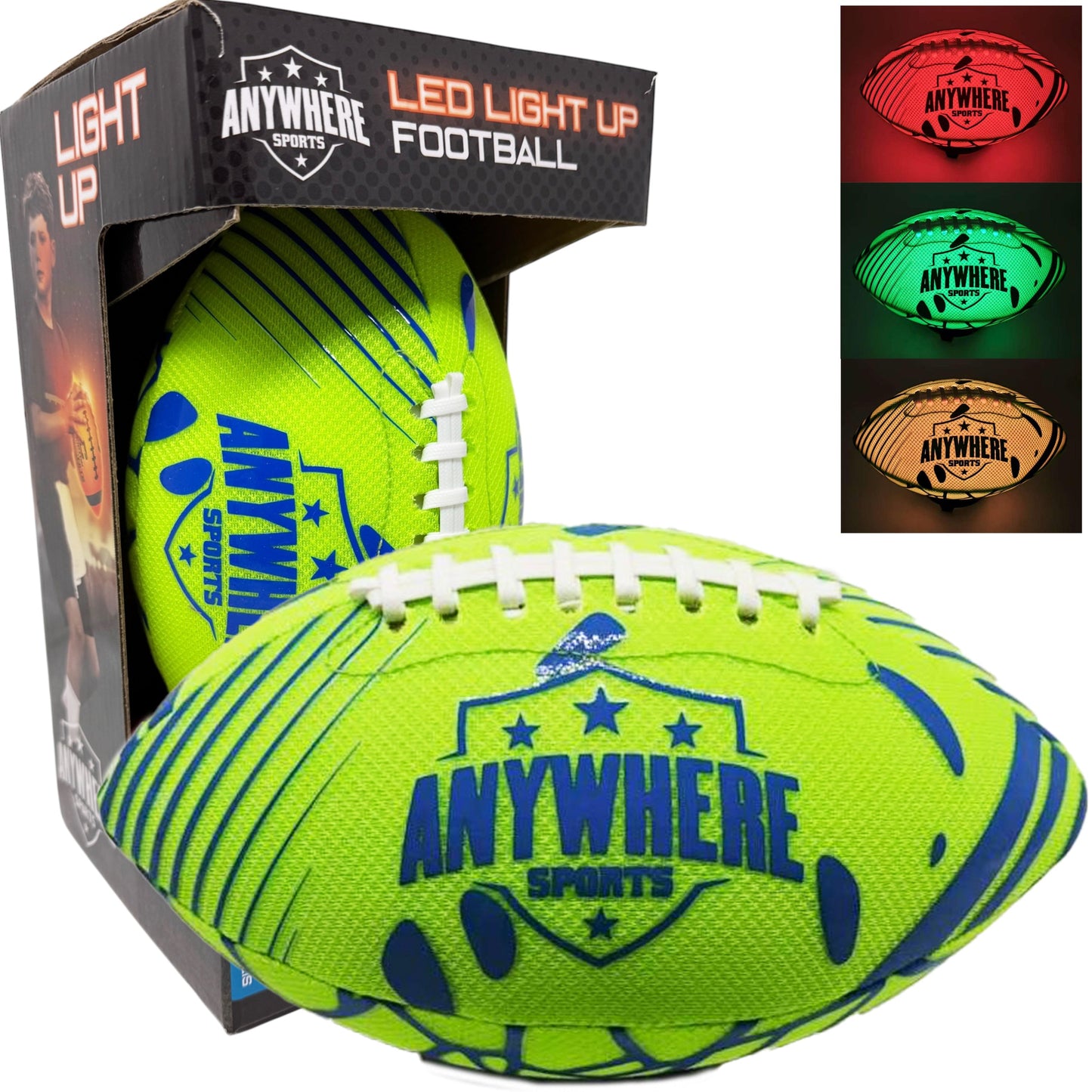 green led light up football