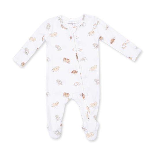 Puppy Snuggle Club Zip Footie by Angel Dear, view 1