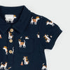Navy Dogs Polo Romper