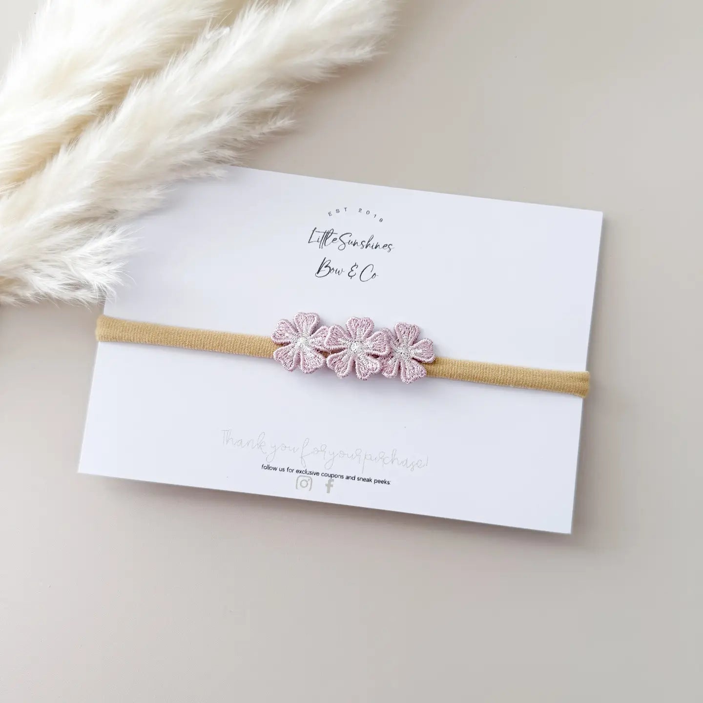 Purple floral headband