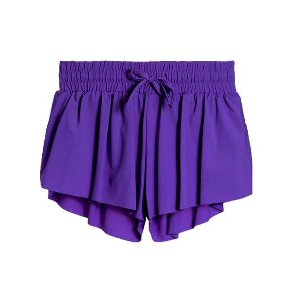 Purple Fly Away Shorts with tie