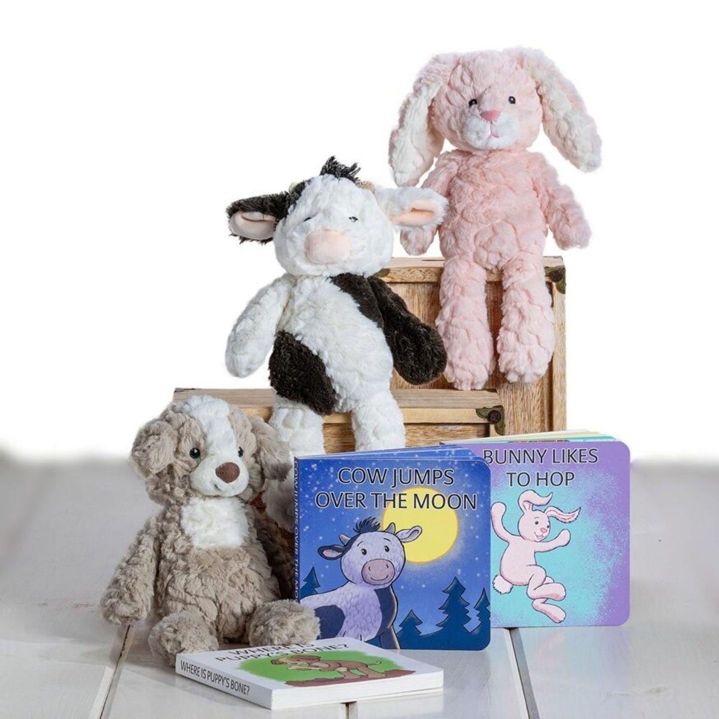 Neutral textured plush toy with luxurious nursery style