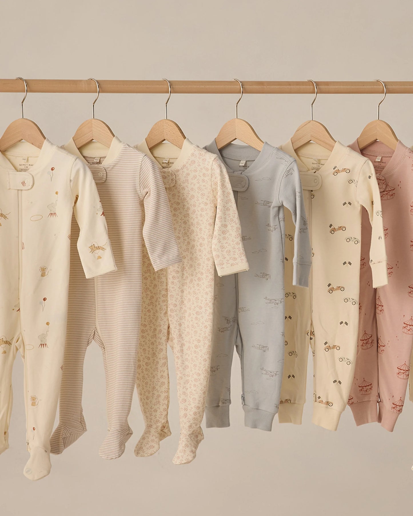 Grey Airplanes Zip Romper