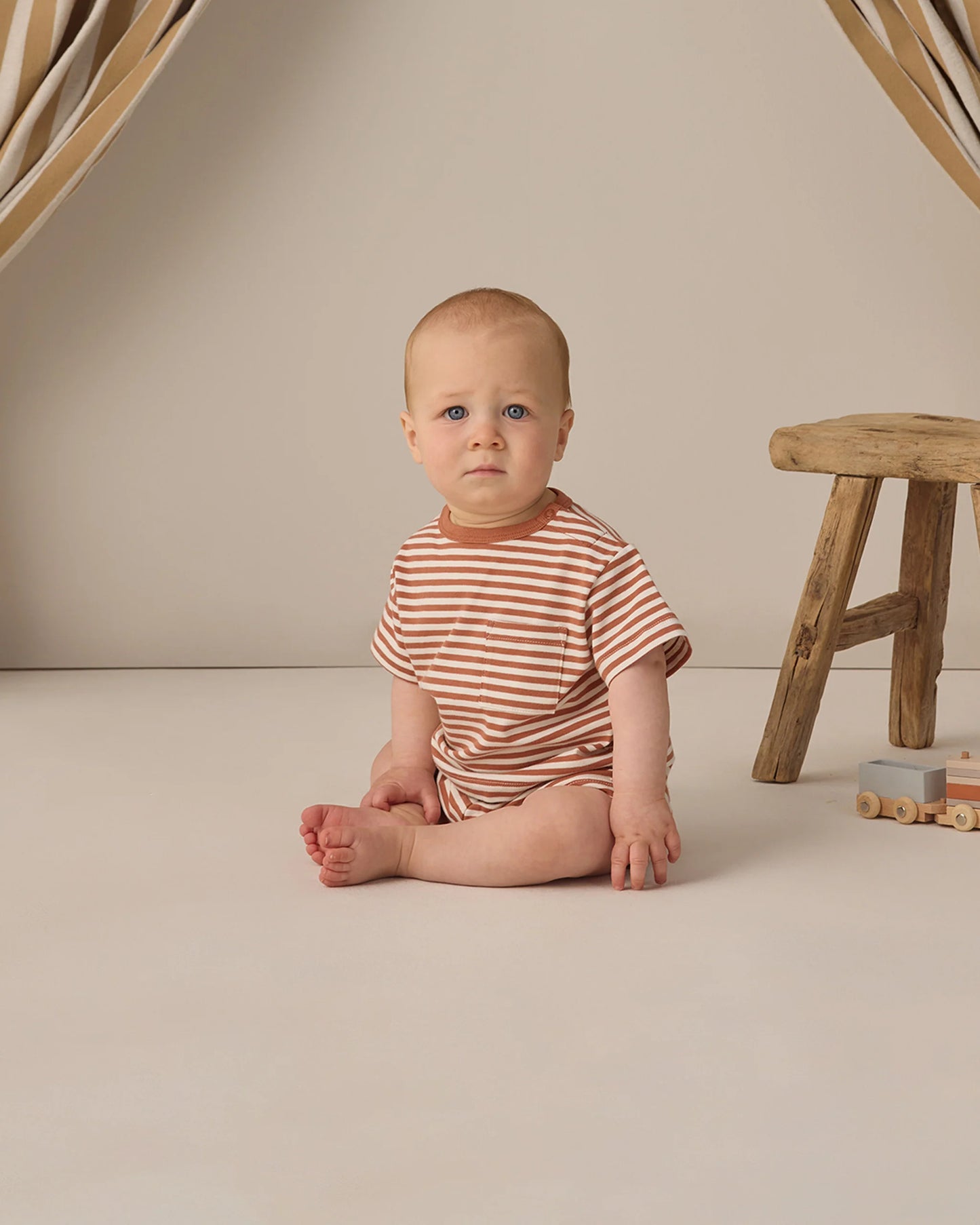 Poppy Stripe Tee & Shorts Set