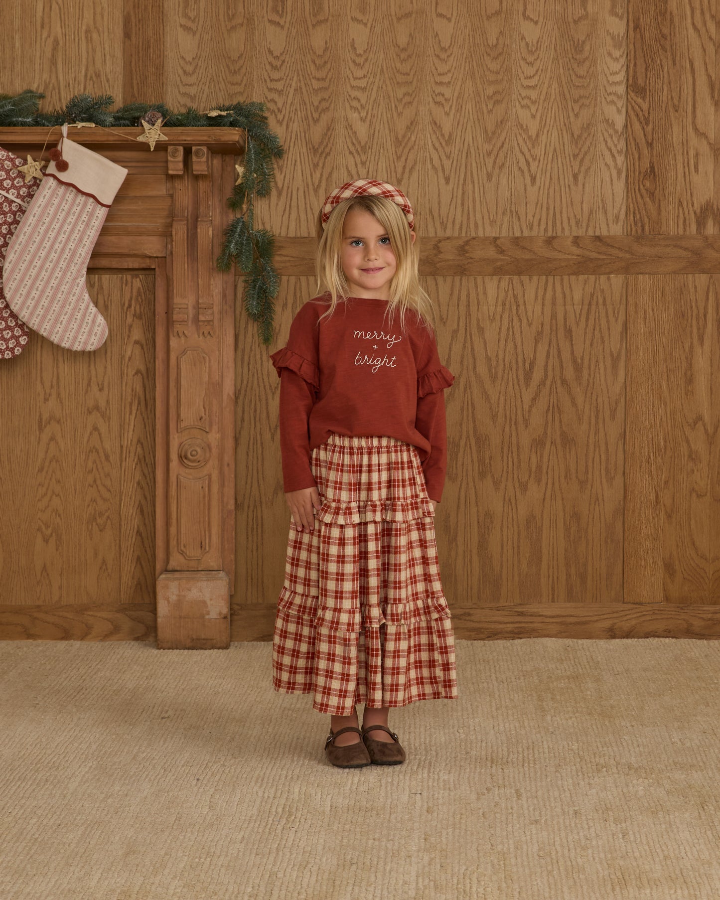 Merry & Bright Ruffle Top